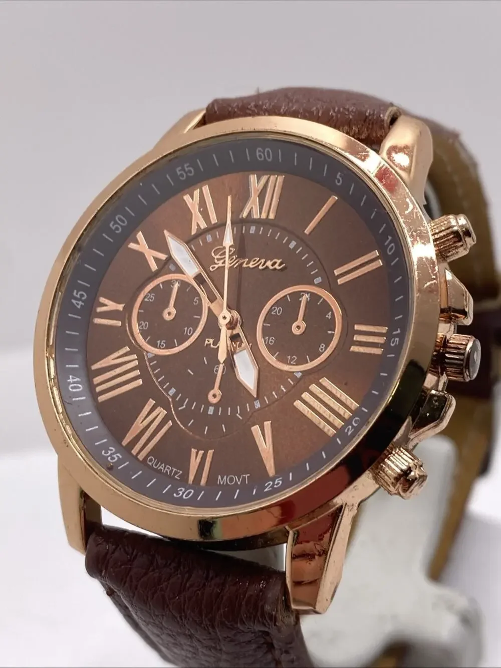 Geneva Rose Gold Watch New Battery